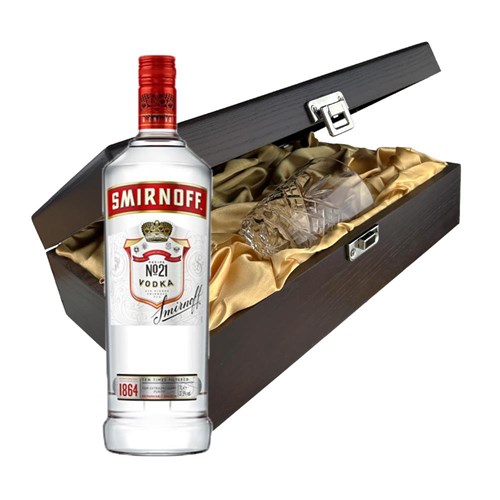 Smirnoff Red Vodka In Luxury Box With Royal Scot Glass